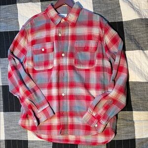 Plaid Button-Up Men's Flannel Jacket Style Shirt
